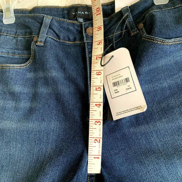 Tahari Rayon Denim Skinny Blue Jeans size 12 - Picture 10 of 14